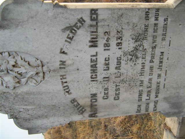 MULLER Anton Michael 1842-1933