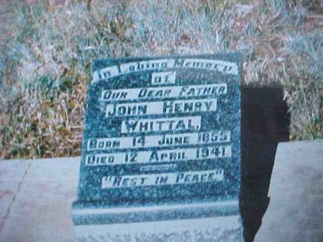 WHITTAL John Henry 1855-1941