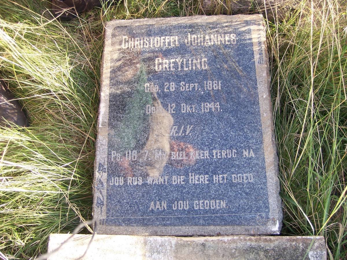 GREYLING Christoffel Johannes 1861-1944