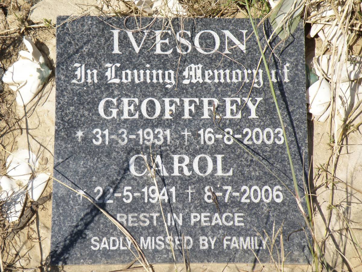 IVESON Geoffrey 1931-2003 &amp; Carol 1941-2006