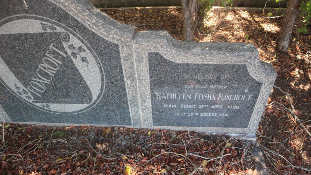 FOXCROFT Cyril Graham 1895-1951 &amp; Kathleen Fosha COOKE 1896-1951