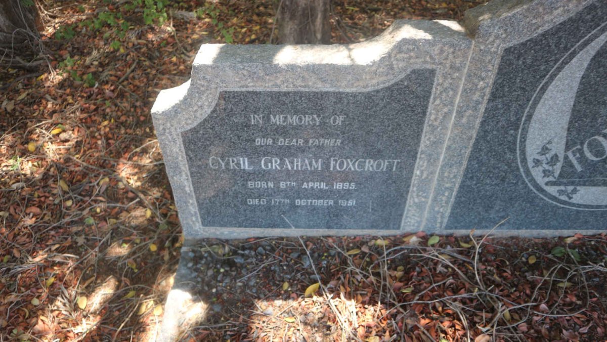 FOXCROFT Cyril Graham 1895-1951 &amp; Kathleen Fosha COOKE 1896-1951