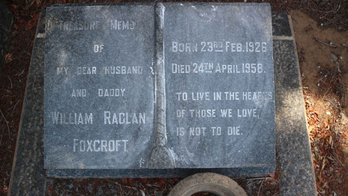 FOXCROFT William Raglan 1926-1958
