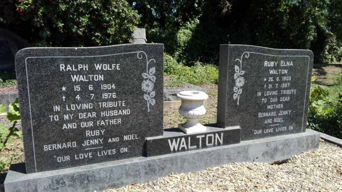 WALTON Ralph Wolfe 1904-1976 &amp; Ruby Elna 1909-1987