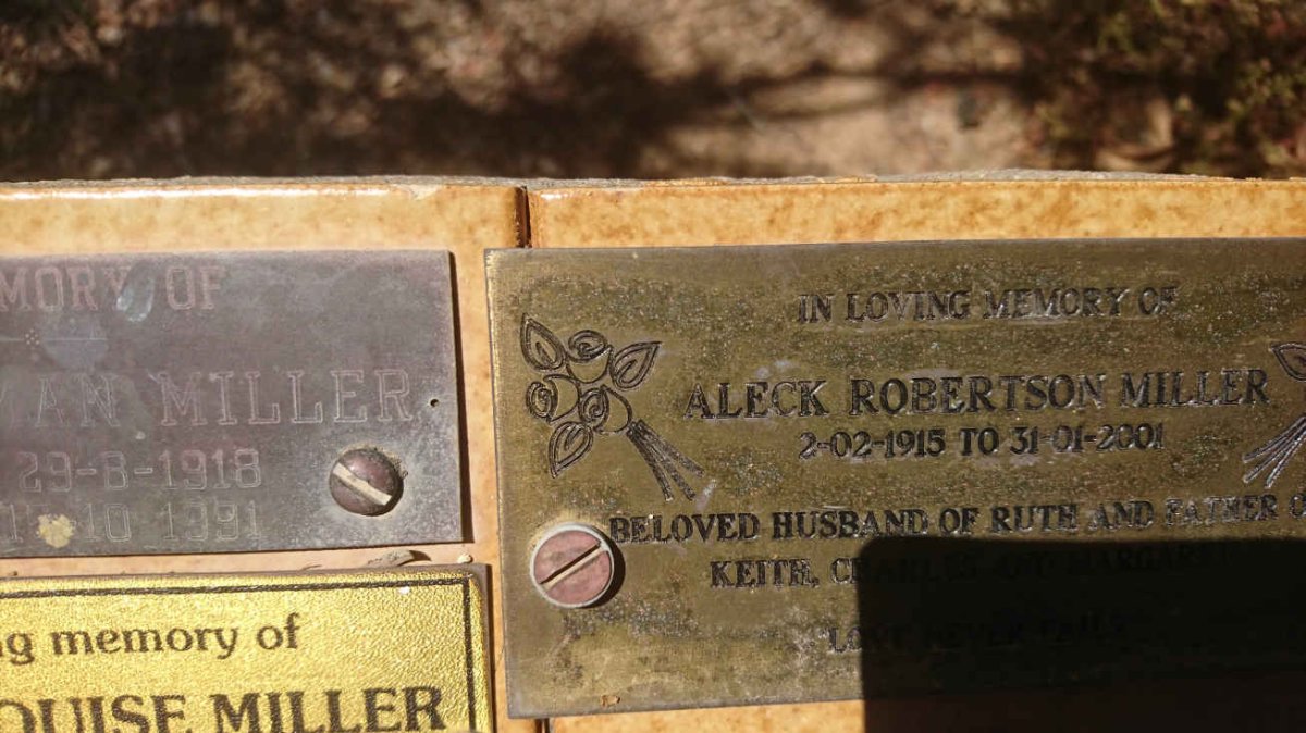 MILLER Aleck Robertson 1915-2001