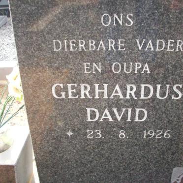 ALBERTS Gerhardus David 1926-