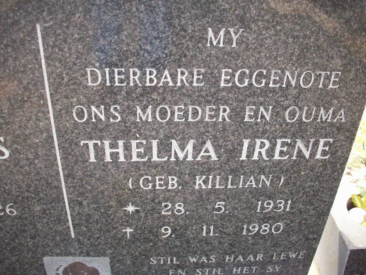 ALBERTS Thelma Irene nee KILLIAN 1931-1980