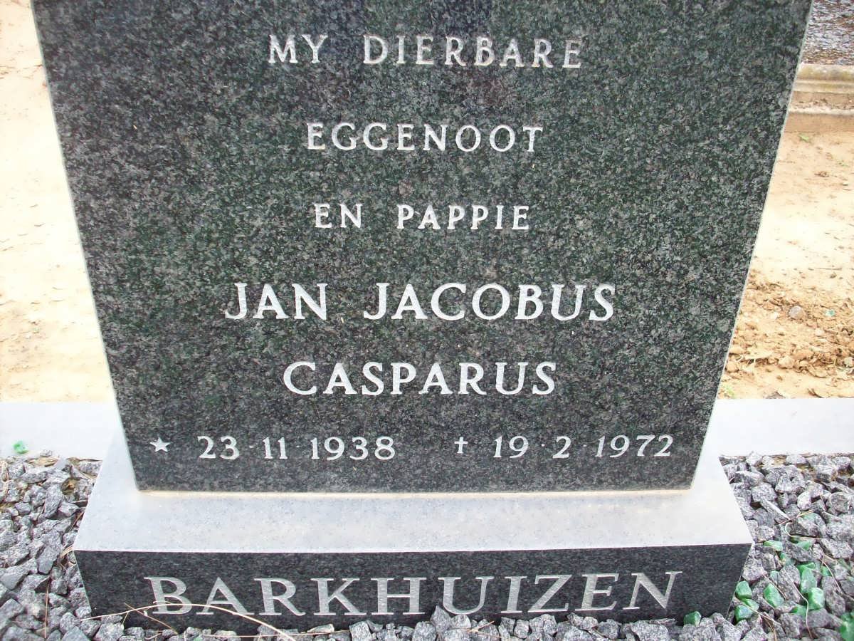 BARKHUIZEN Jan Jacobus Casparus 1938-1972