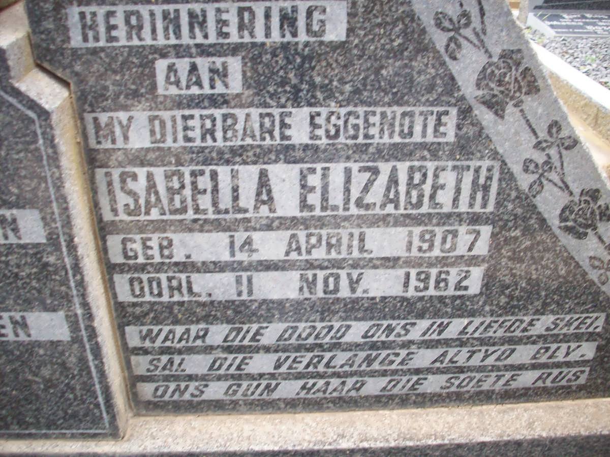 BARKHUIZEN Isabella Elizabeth 1907-1962