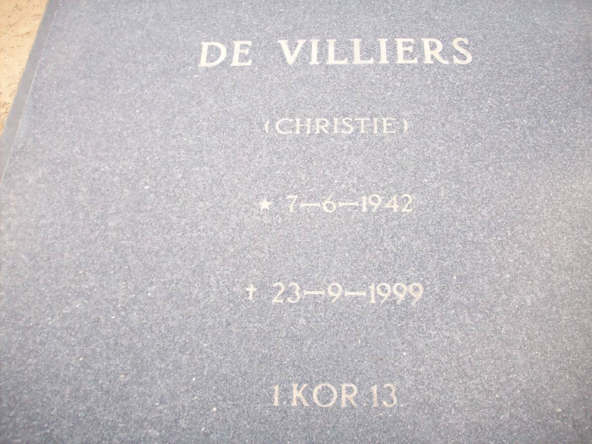 COETZEE Christoffel De Villiers 1942-1999