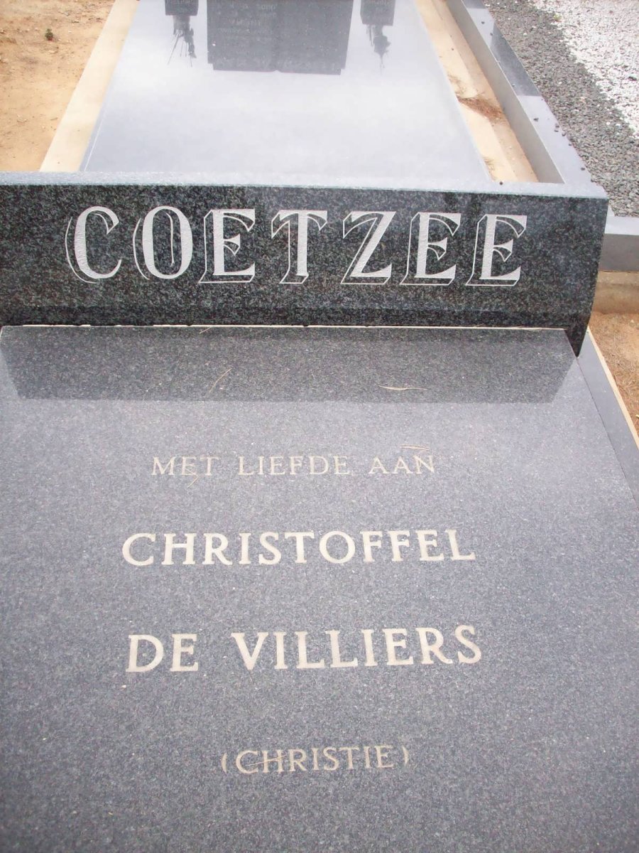 COETZEE Christoffel De Villiers 1942-1999