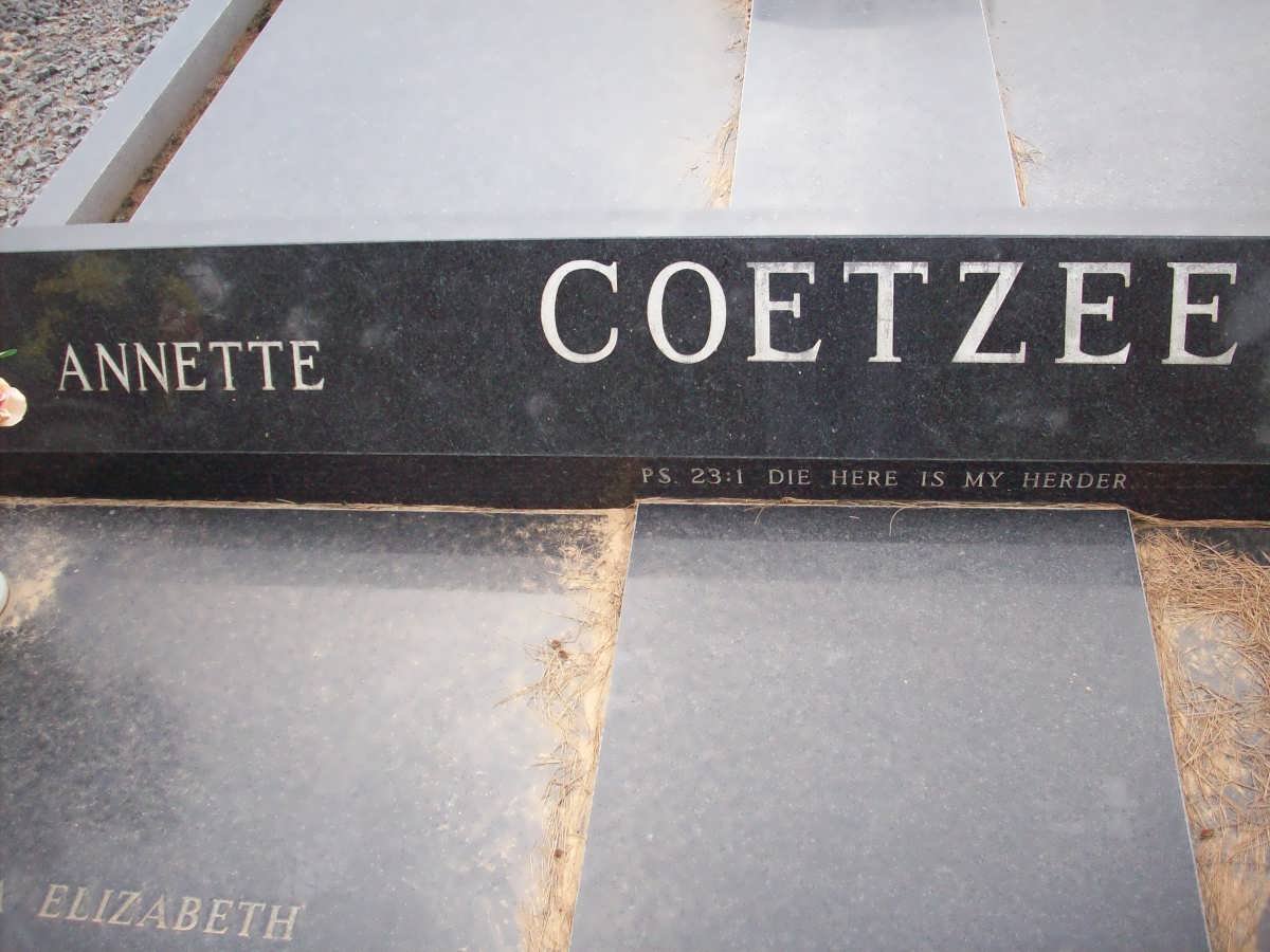 COETZEE Lukas Gerhardus 1918-1992 &amp; Anna Elizabeth PIETERSE 1922-1993