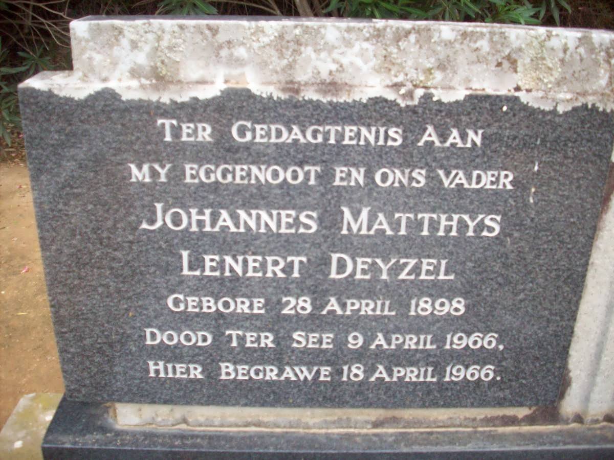 DEYZEL Johannes Matthys Lenert 1898-1966