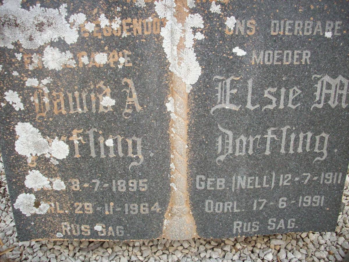 DORFLING Dawid A. 1895-1964 &amp; Elsie M. NELL 1911-1991
