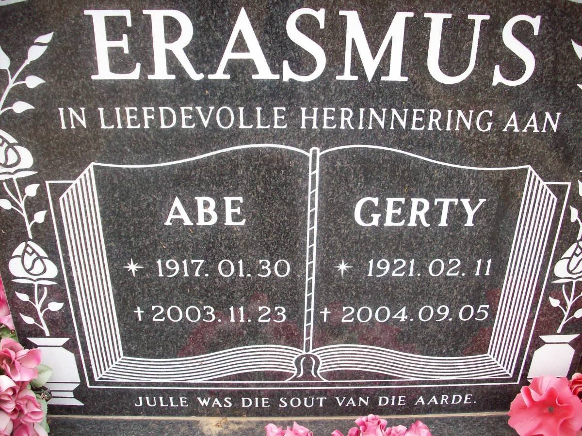 ERASMUS Abe 1917-2003 &amp; Gerty 1921-2004