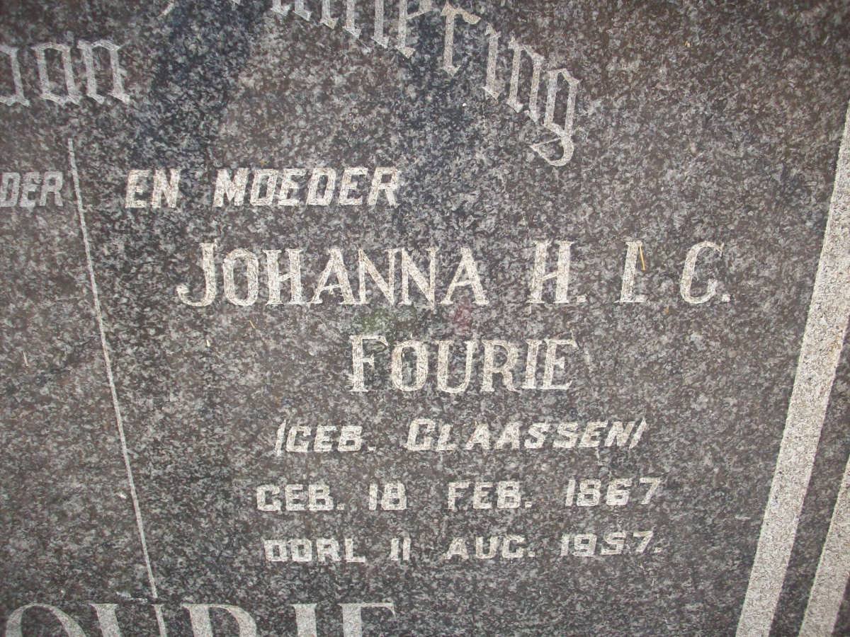 FOURIE Johanna H.L.G. nee CLAASSEN 1867-1957