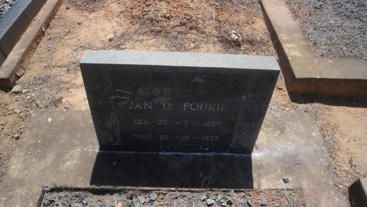 FOURIE Jan D. 1925-1977