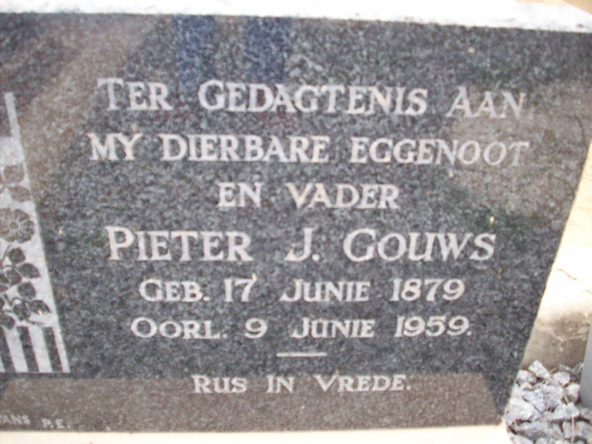 GOUWS Pieter J. 1879-1959