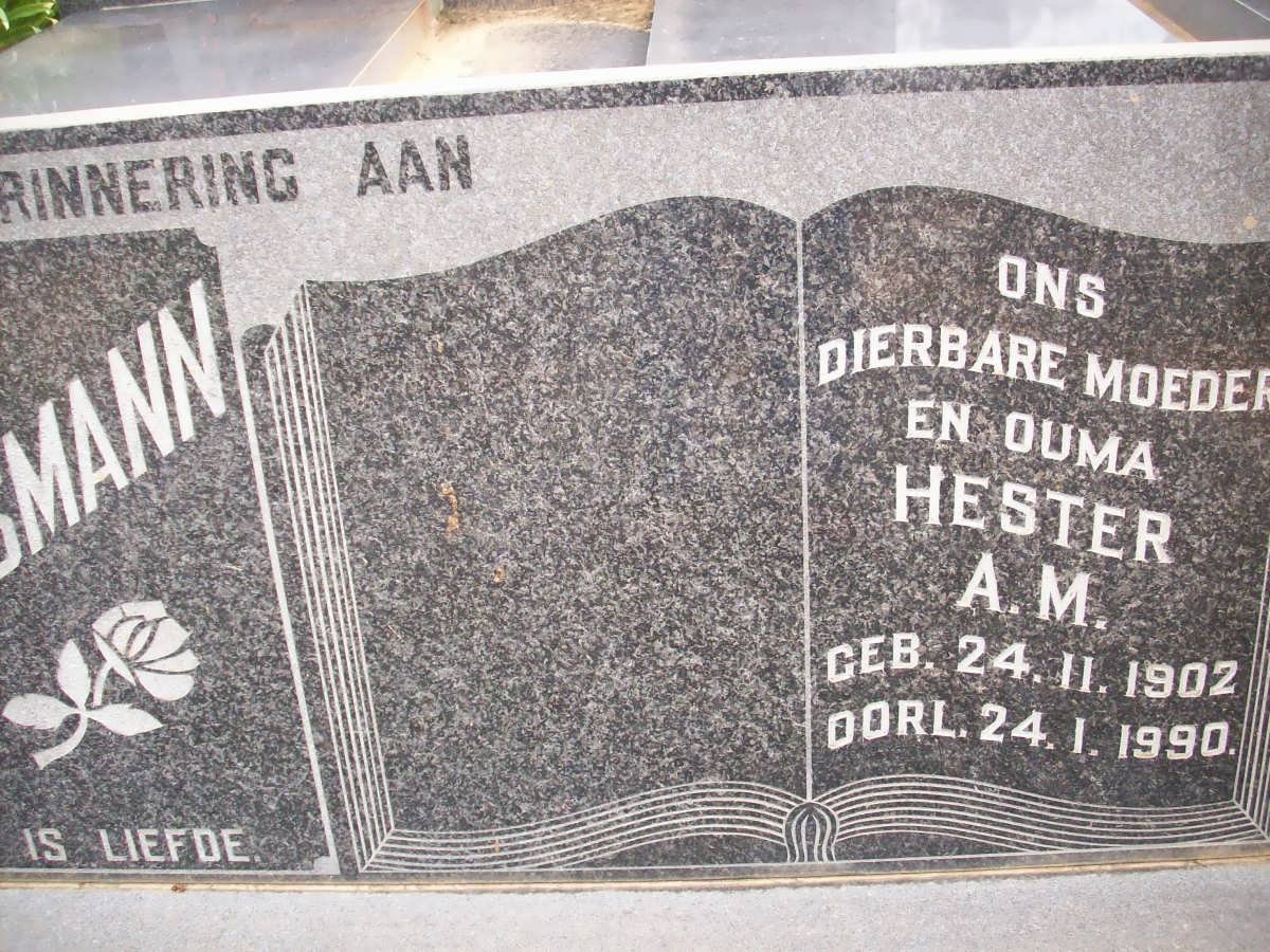 GRASSMAN Hester A.M. 1902-1990