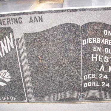 GRASSMAN Hester A.M. 1902-1990