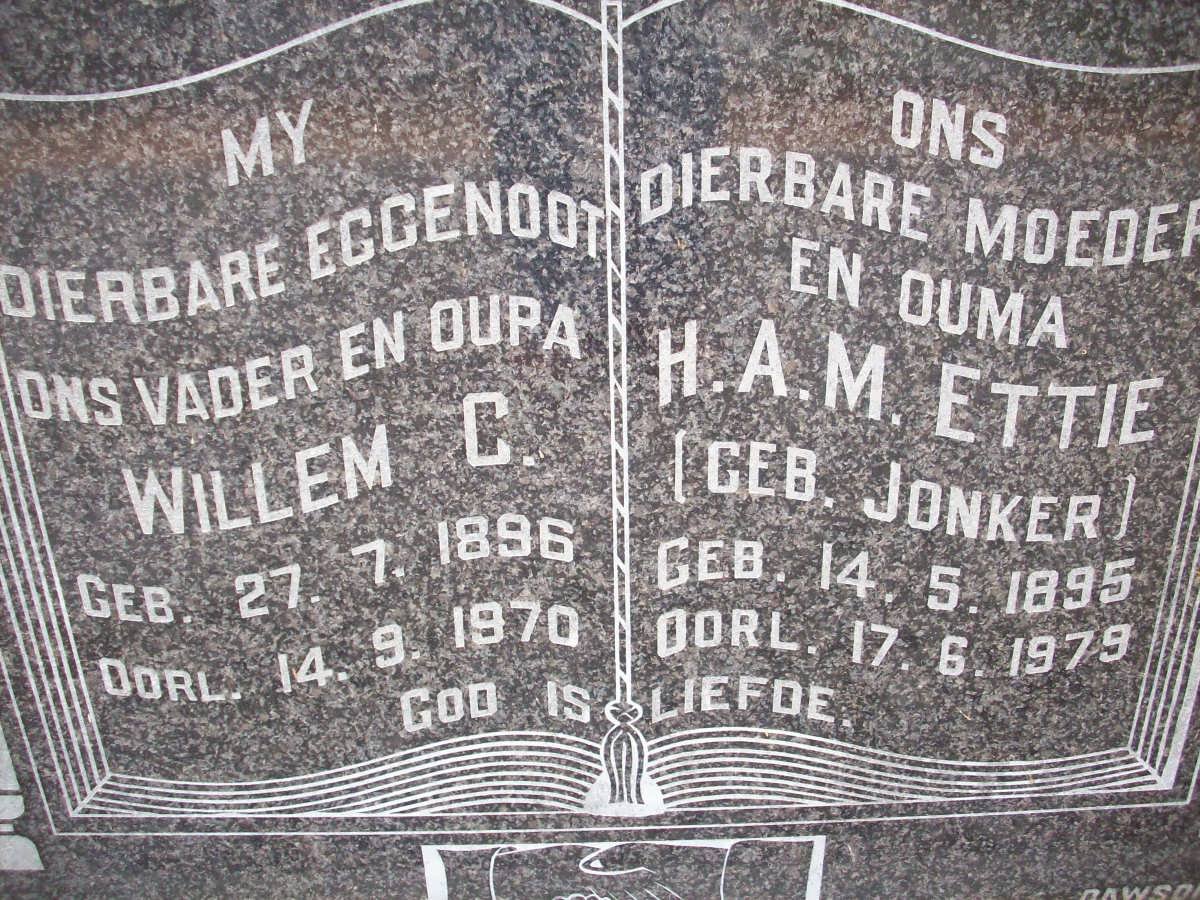 HARDING Willem C. 1896-1970 &amp; H.A.M. Ettie JONKER 1895-1979