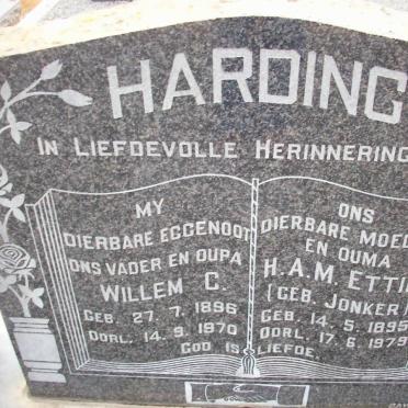 HARDING Willem C. 1896-1970 &amp; H.A.M. Ettie JONKER 1895-1979