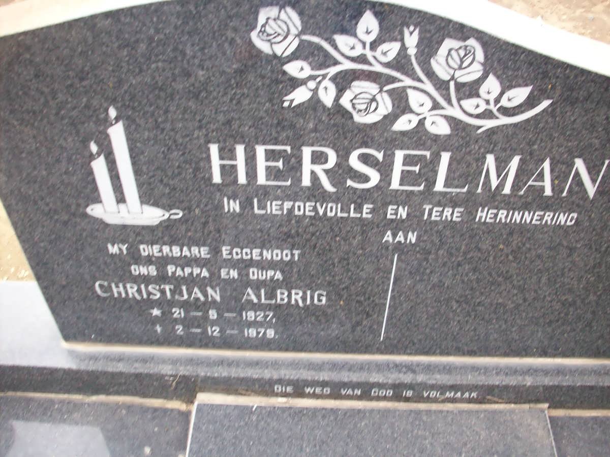 HERSELMAN Christjan Albrig 1927-1979