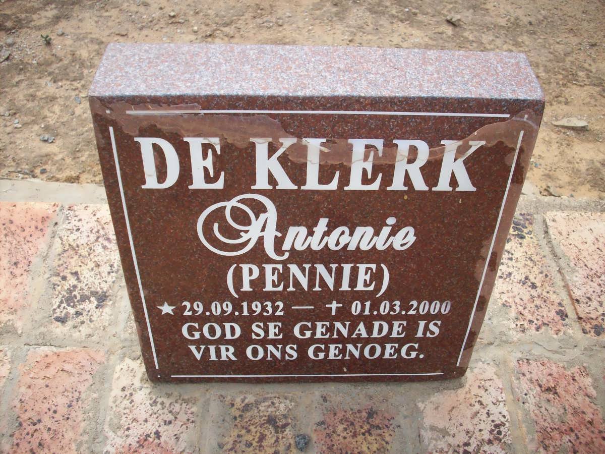 KLERK Antonie, de 1932-2000