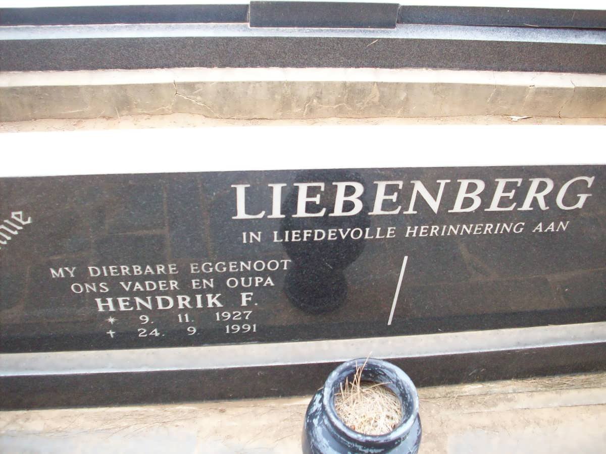 LIEBENBERG Hendrik F. 1927-1991