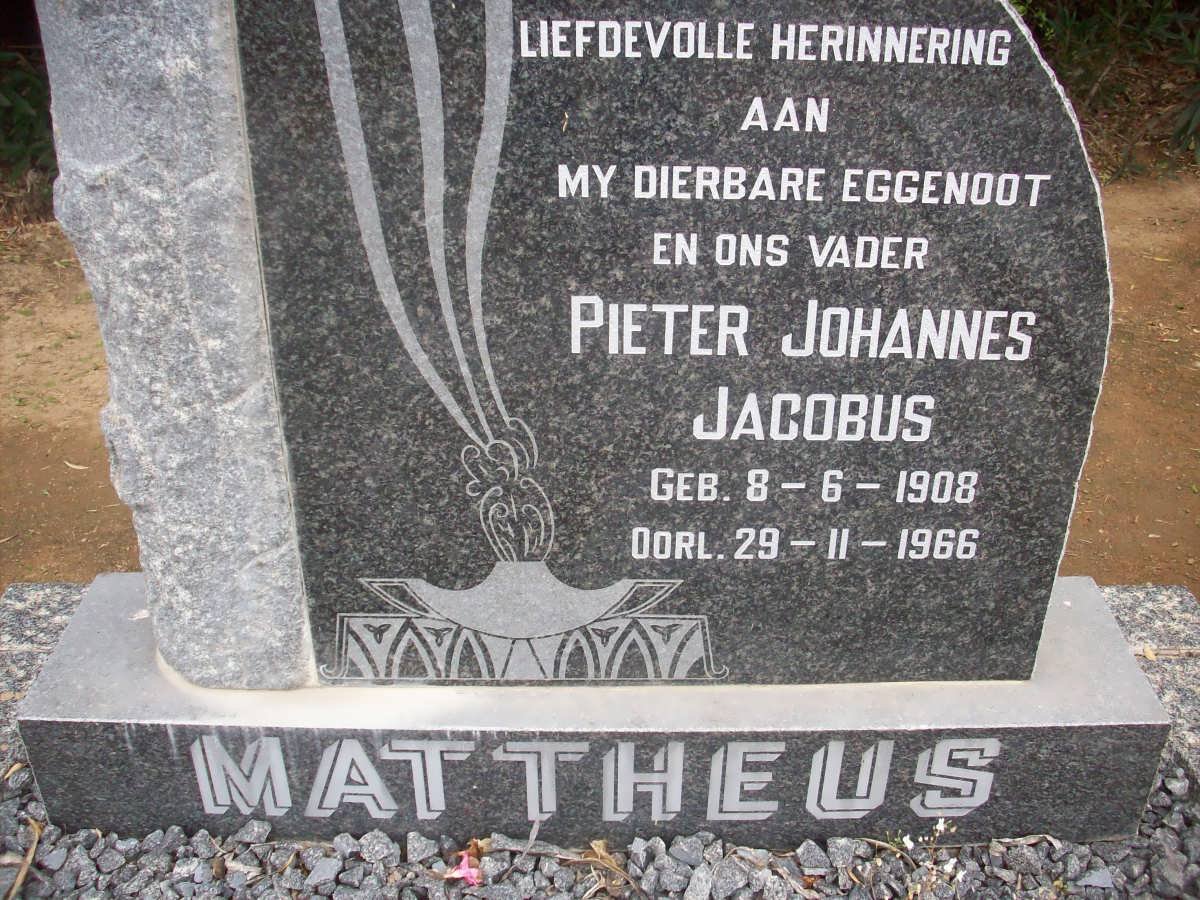 MATTHEUS Pieter Johannes Jacobus 1908-1966
