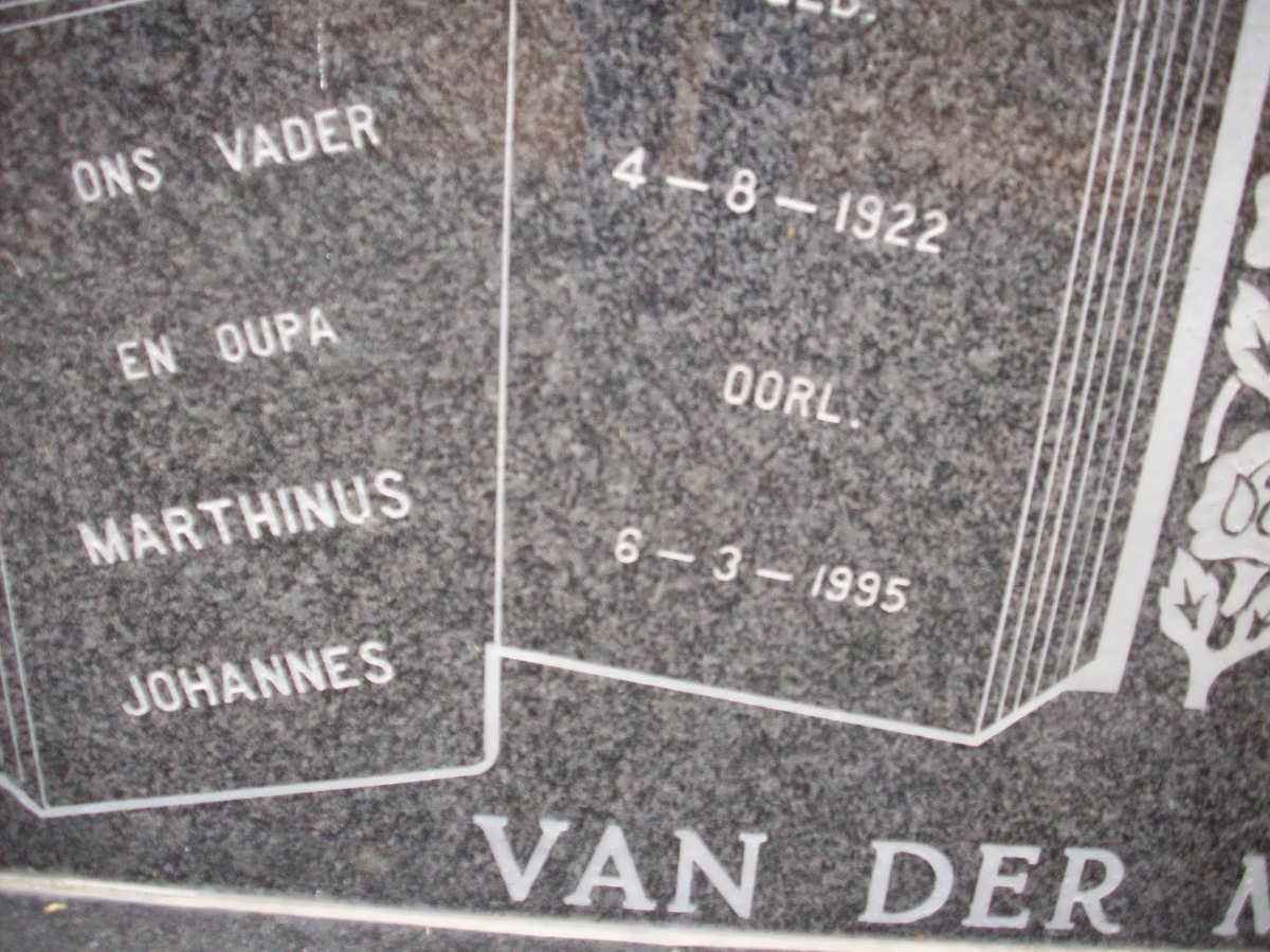 MESCHT Marthinus Johannes, van der 1922-1995