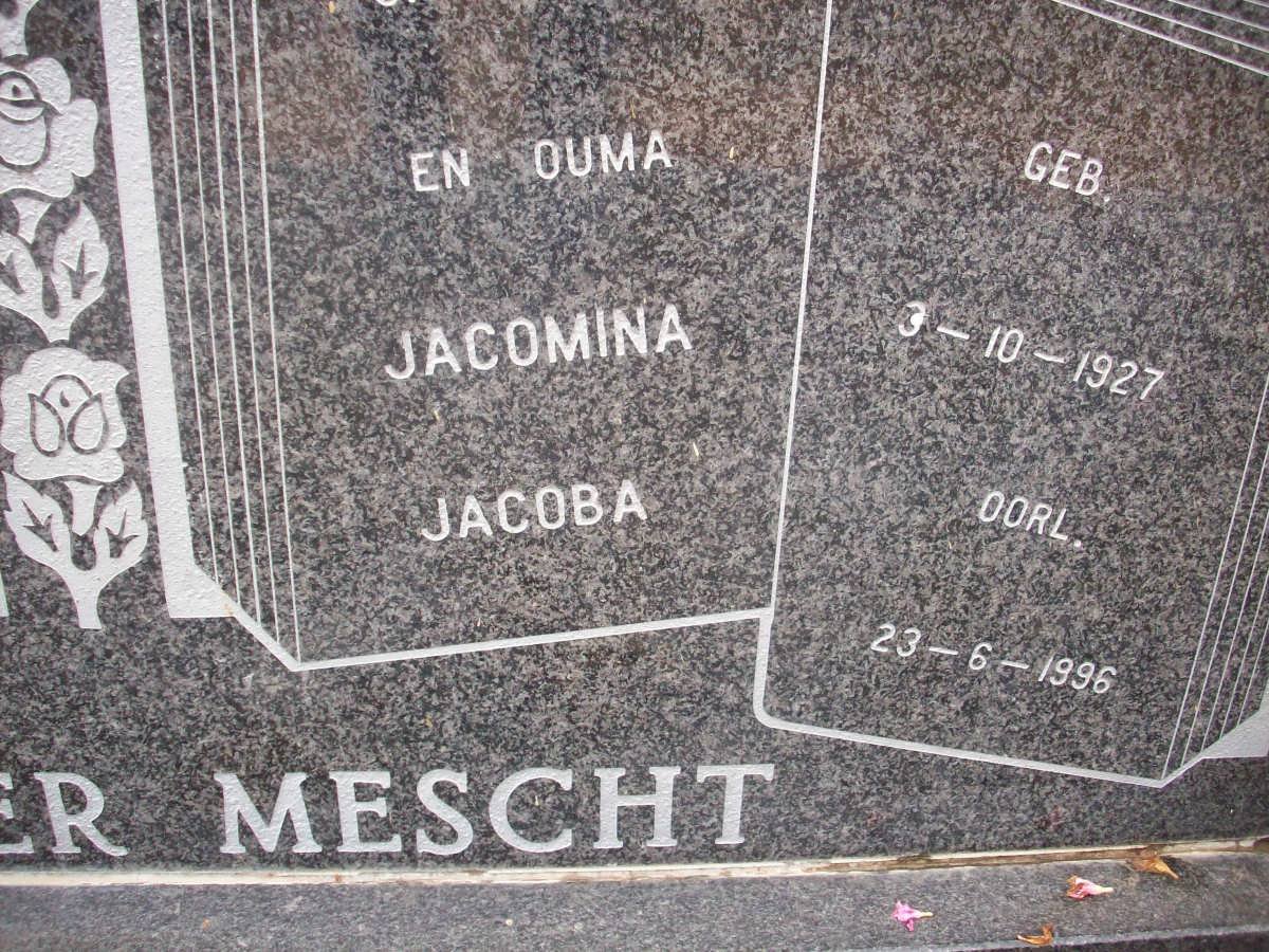 MESCHT Jacomina Jacoba, van der 1927-1996