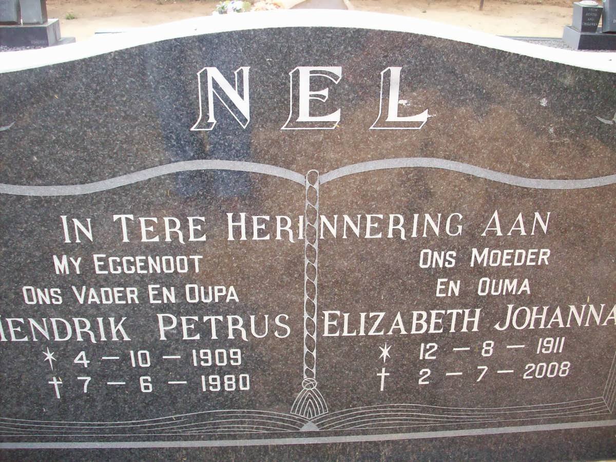 NEL Hendrik Petrus 1909-1980 &amp; Elizabeth Johanna 1911-2008