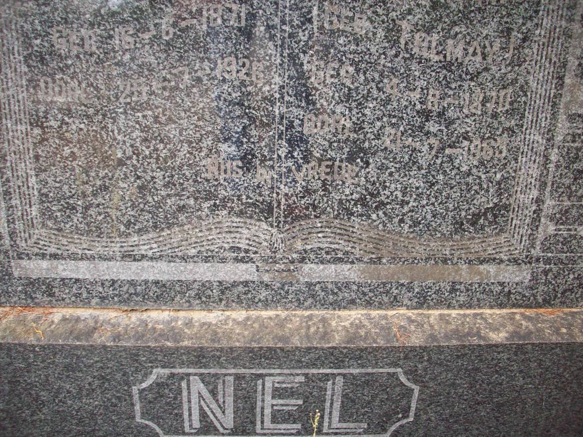 NEL Balthazar 1871-1926 &amp; Martha M. TOLMAY 1870-1963