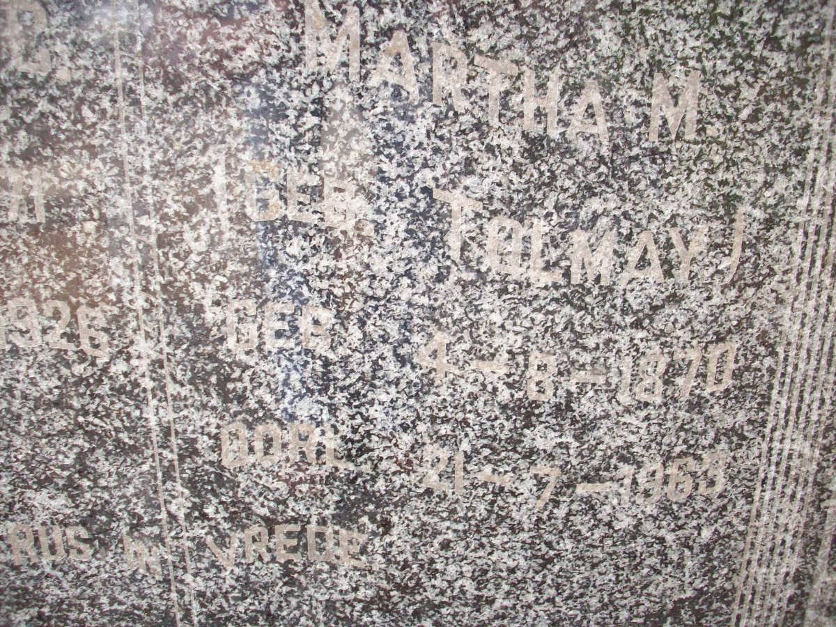 NEL Martha M. nee TOLMAY 1870-1963