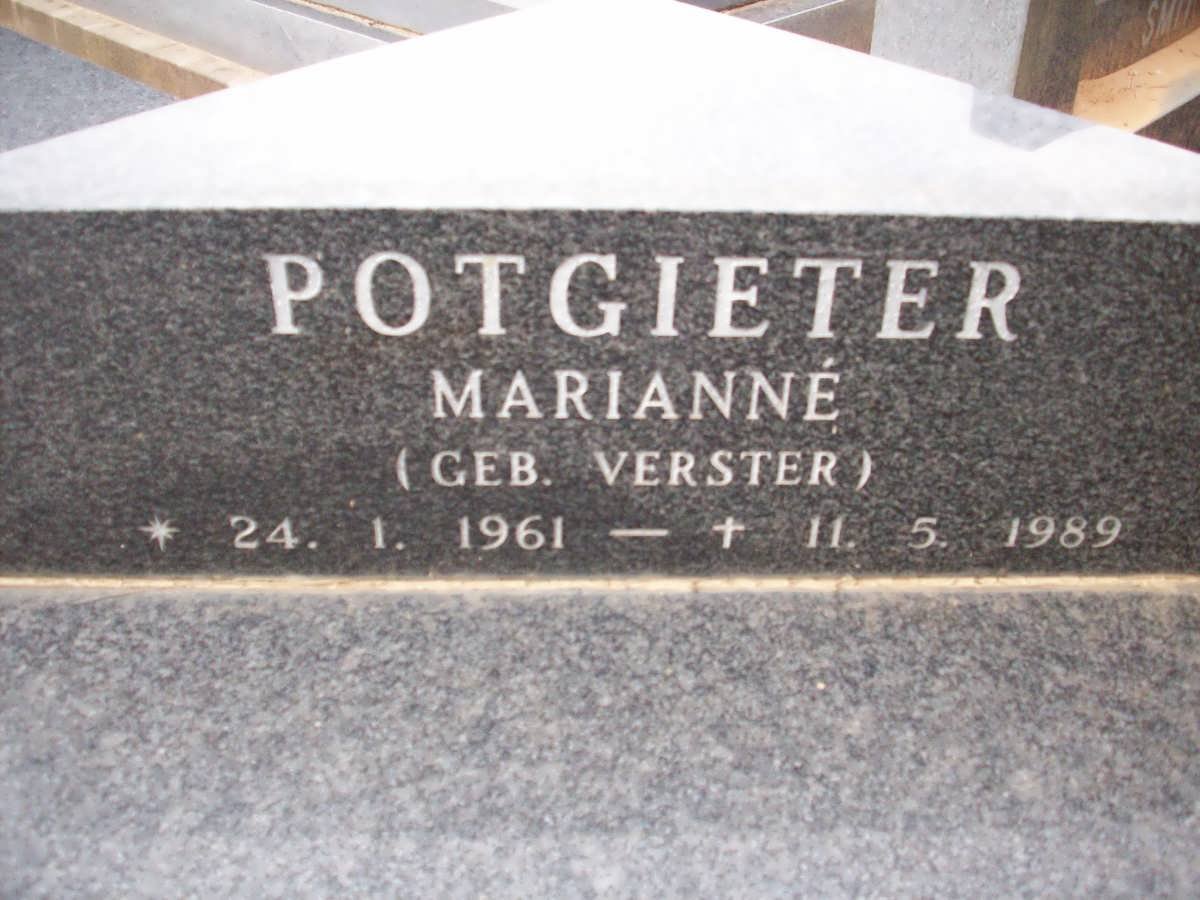 POTGIETER Marianne nee VERSTER 1961-1989