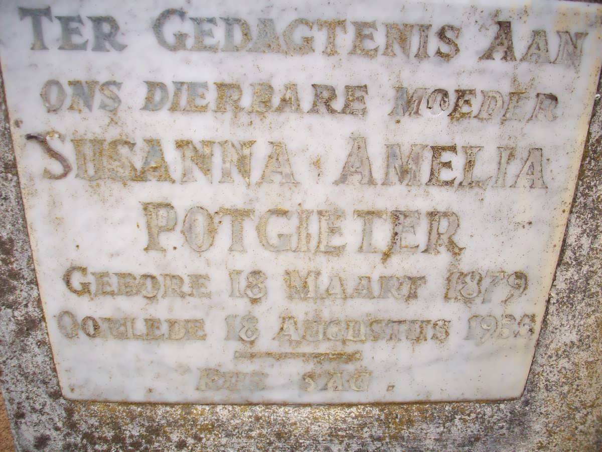 POTGIETER Susanna Amelia 1879-1935