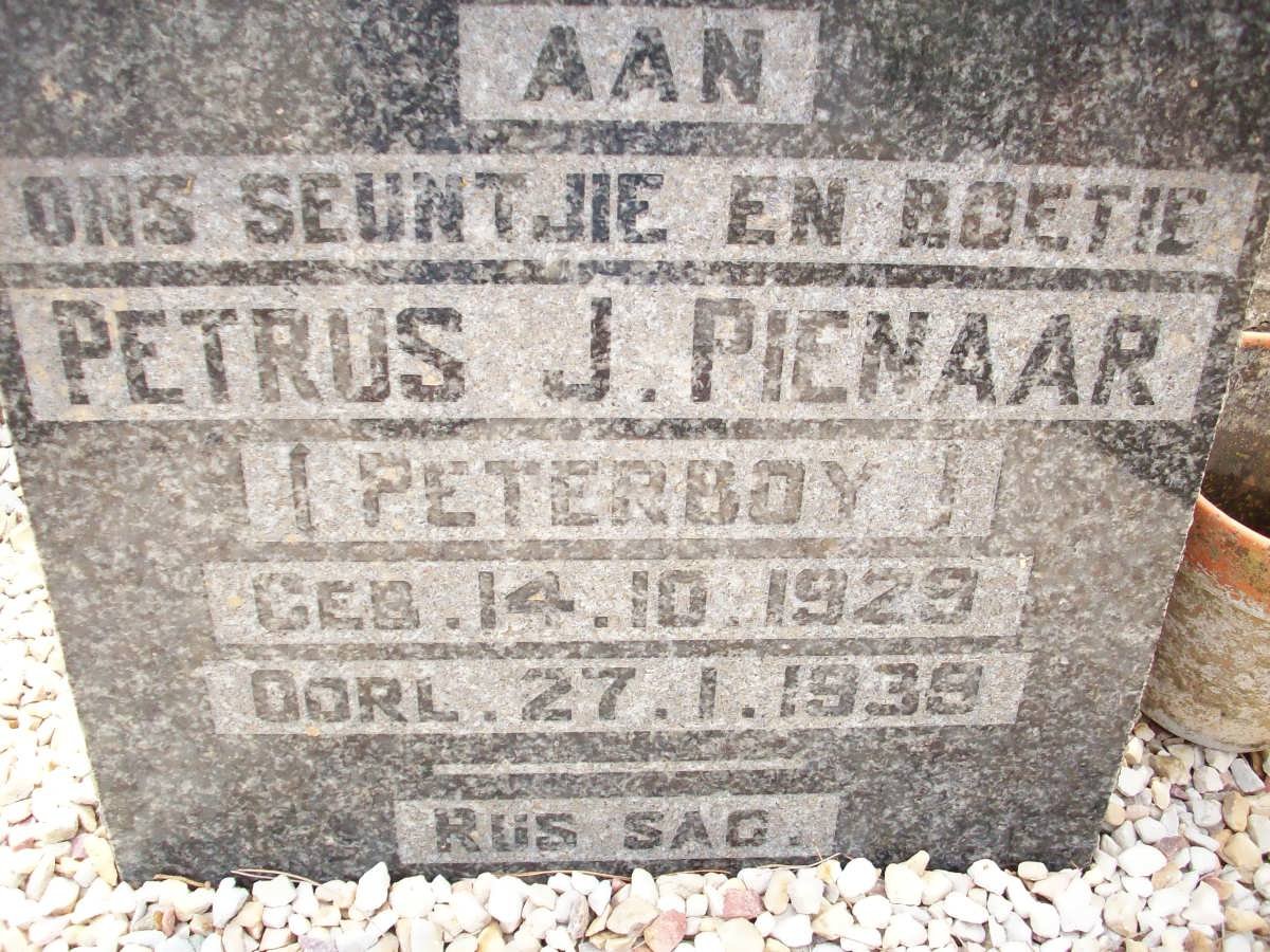 PIENAAR Petrus J. 1929-1939