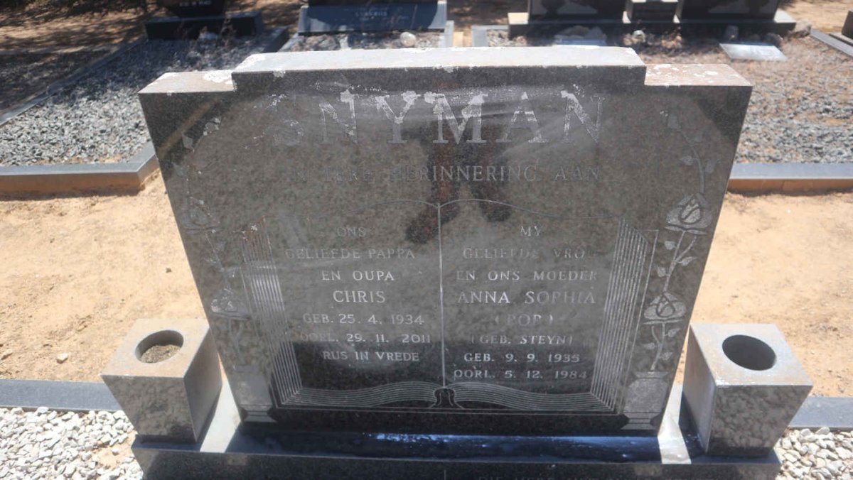 SNYMAN Chris 1934-2011 &amp; Anna Sophia STEYN 1935-1984
