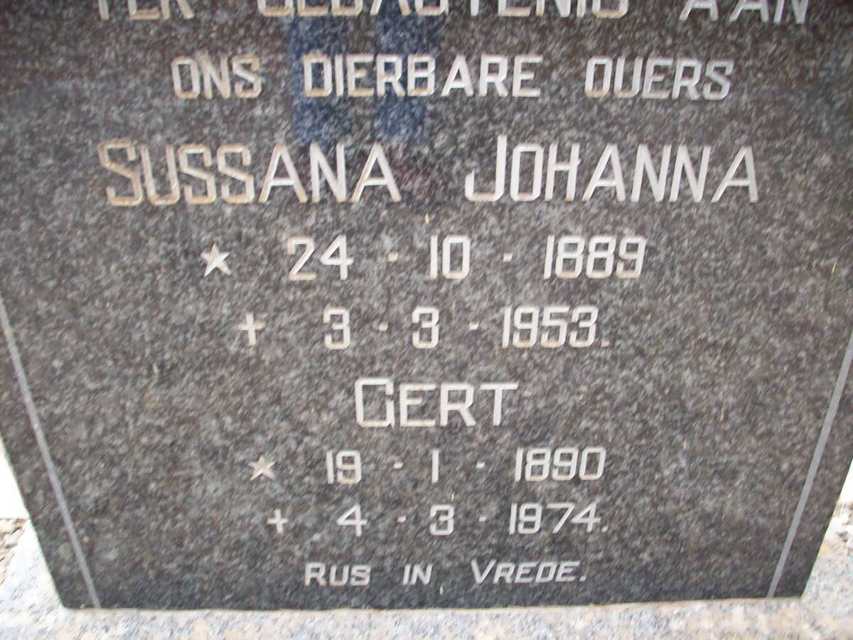 SCHMIDT Gert 1890-1974 &amp; Sussana Johanna 1889-1953