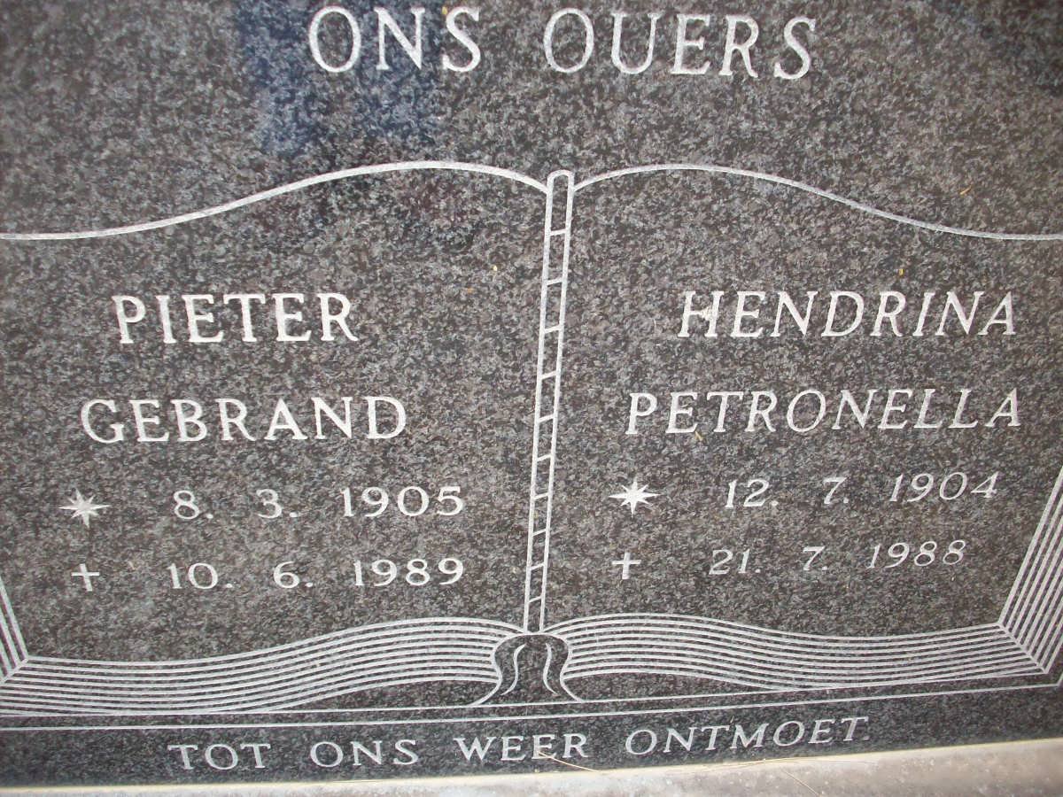 STEYN Pieter Gebrand 1905-1989 &amp; Hendrina Petronella 1904-1988