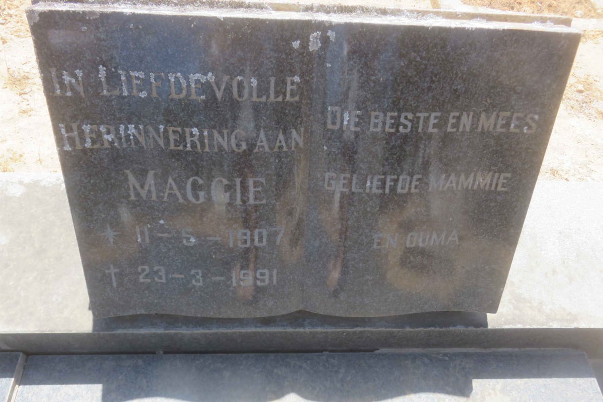 TOIT Ockert Johannes Frederick, du 1900-1955 &amp; Maggie 1907-1991