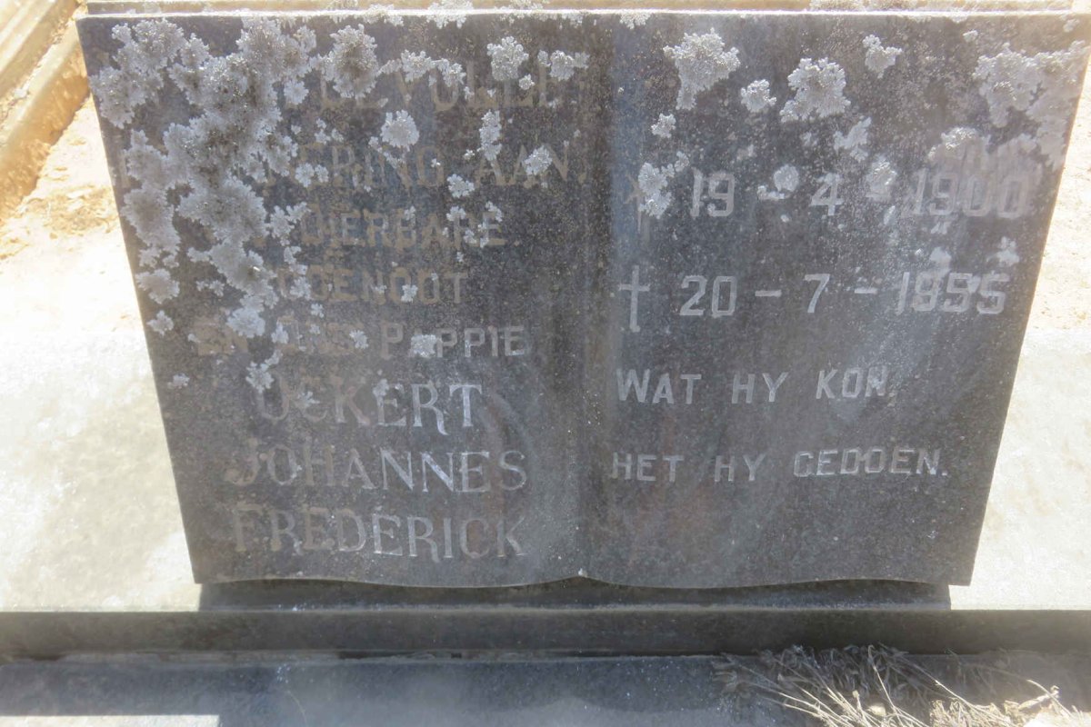 TOIT Ockert Johannes Frederick, du 1900-1955 &amp; Maggie 1907-1991
