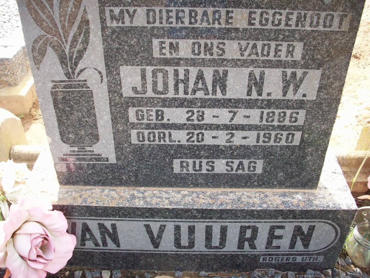 VUUREN Johan N.W., van 1886-1960