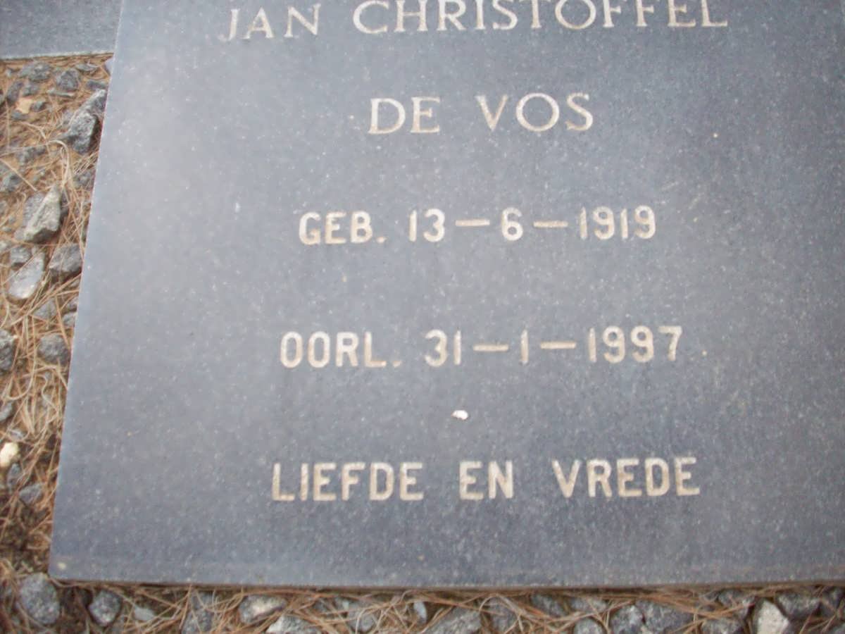 VOS Jan Christoffel, de 1919-1997