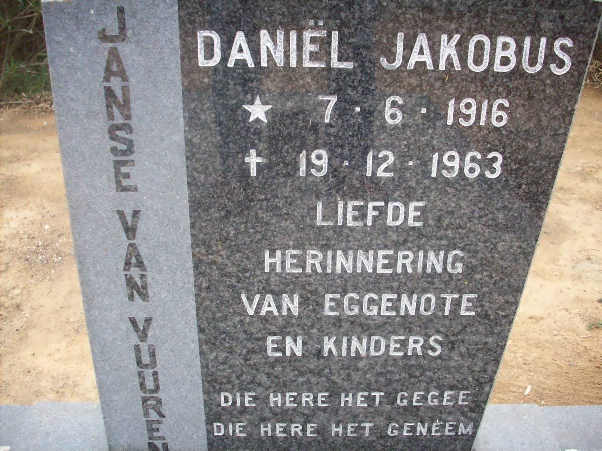 VUUREN Daniel Jakobus, Janse van 1916-1963