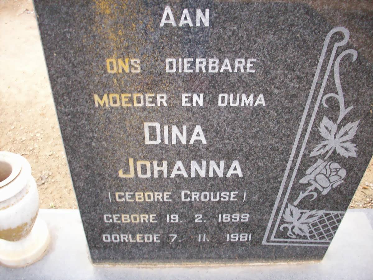 VUUREN Dina Johanna, Jansen van nee CROUSE 1899-1981