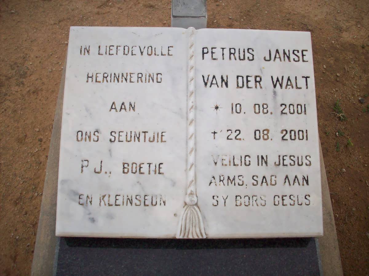 WALT Petrus Janse, van der 2001-2001