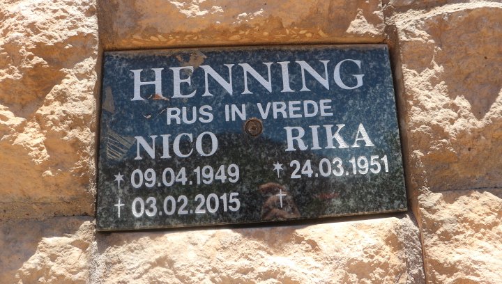 HENNING Nico 1949-2015 &amp; Rika 1951-