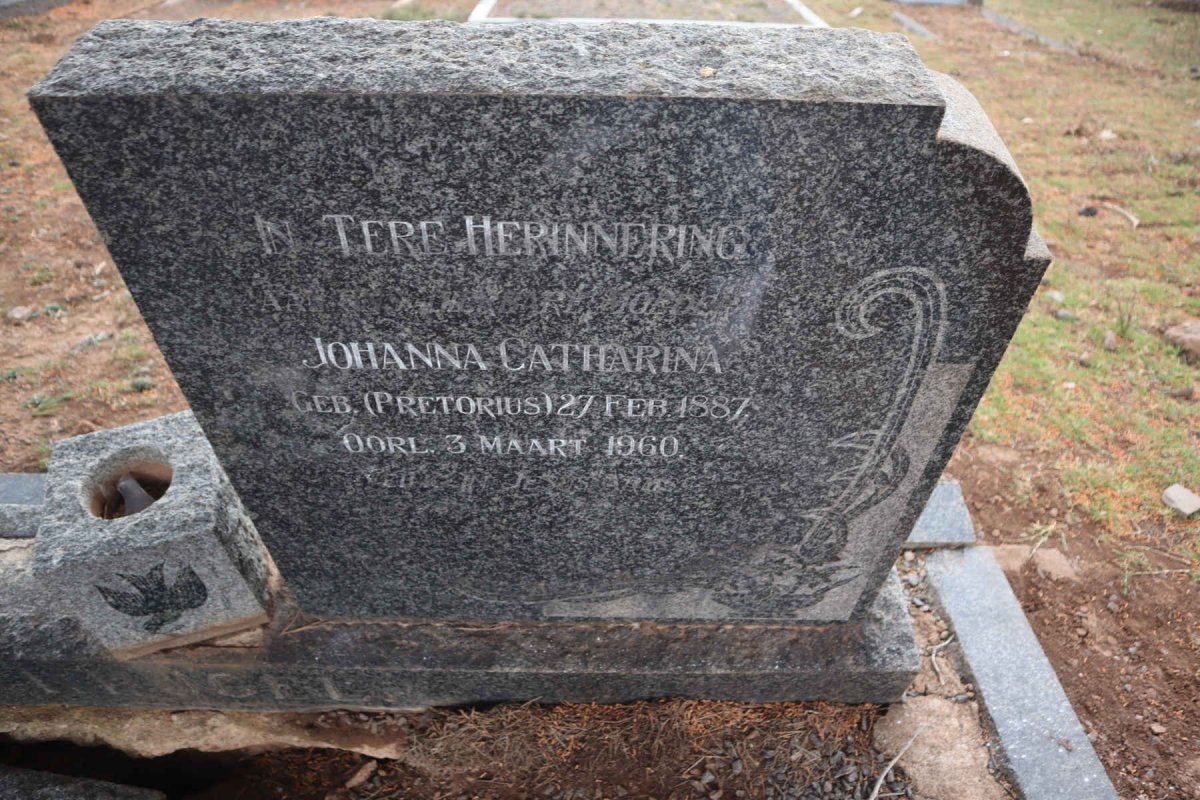? Johanna Catharina nee PRETORIUS 1887-1960
